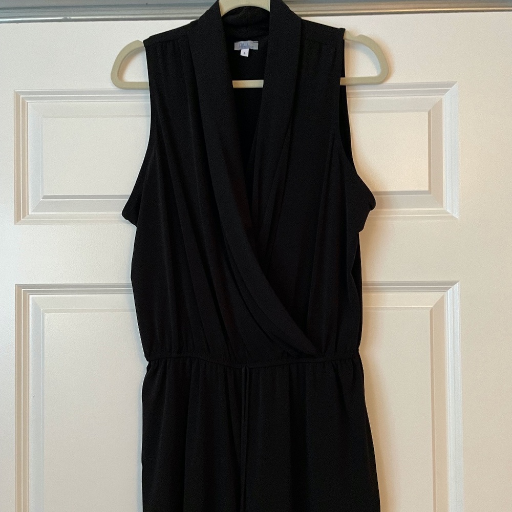 Abbeline Sleeveless Cowl Neck Wrap Front Romper